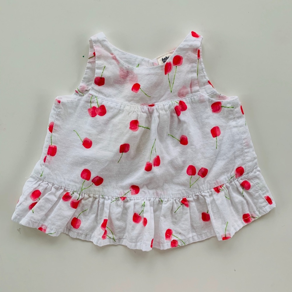5 for $25 // Cherry Tank with open back - EUC
